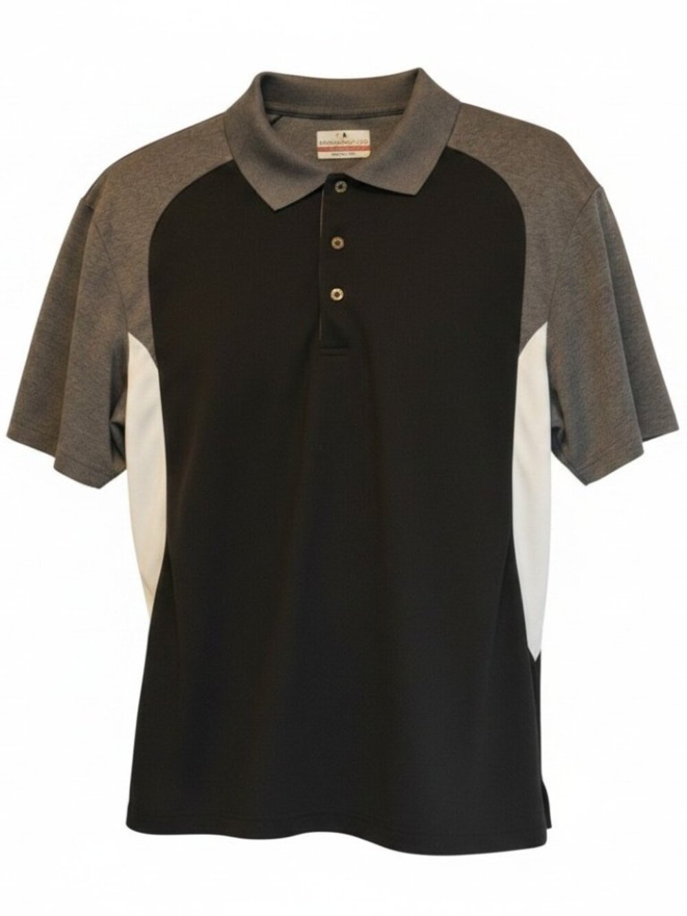 Grand Slam Airflow Golf Polo Shirt Men's Large L Black Gray Performance Shirt